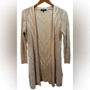 Love + Ellie Open Stitch Cardigan Small Cream Natural